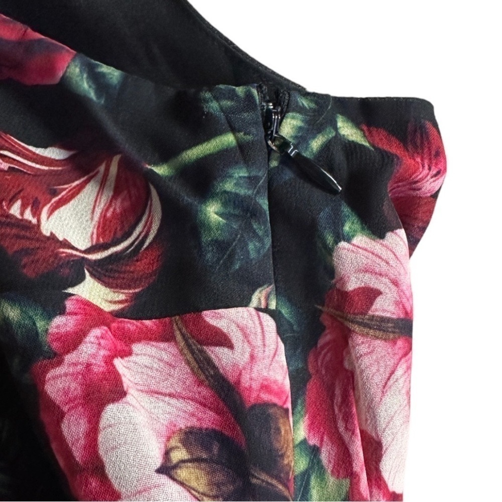 ModCloth Flaunts & Needs Floral Rose Print Chiffon Midi Dress Size 3X - Picture 7 of 10